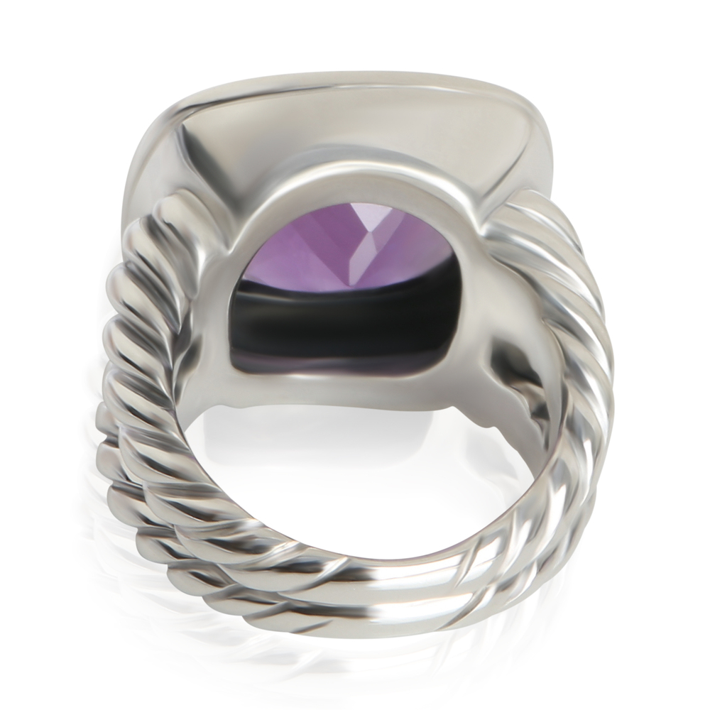 David Yurman Sterling Silver Amethyst Albion Ring - Picture 3 of 4